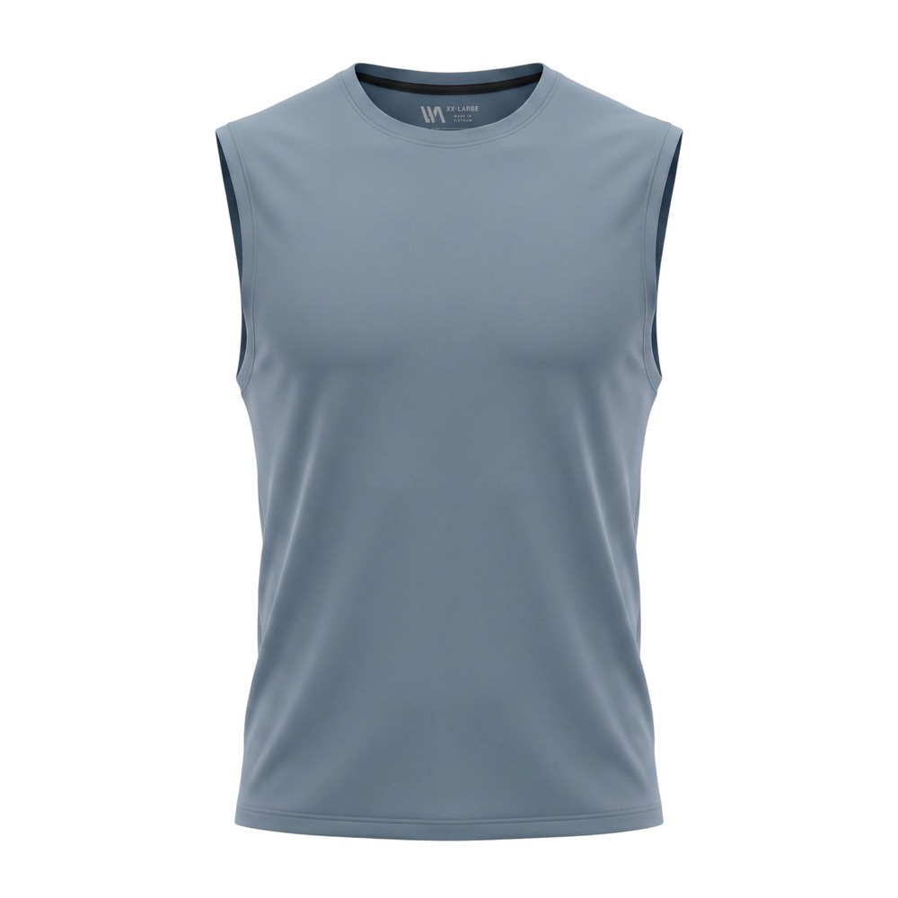 VRST Mens Icon Tank Muted Denim Blue Sleeveless Workout Shirt XXL MAX232408 NWT